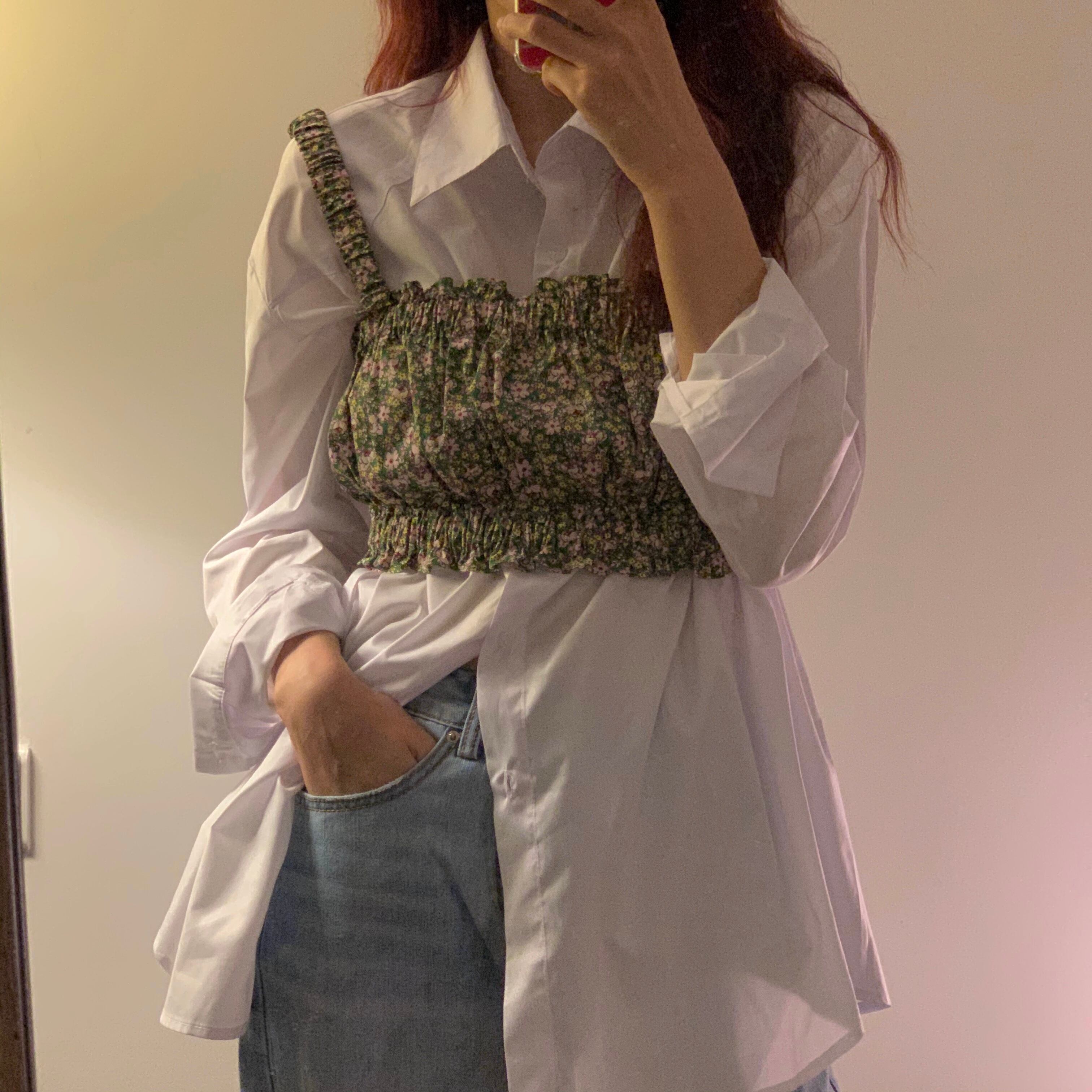 スタンダードオータムサマーシャツ フローラル レトロ 大人ガーリー スウィート キュート カジュアル 夏物 秋物 花柄 モンロー719869091