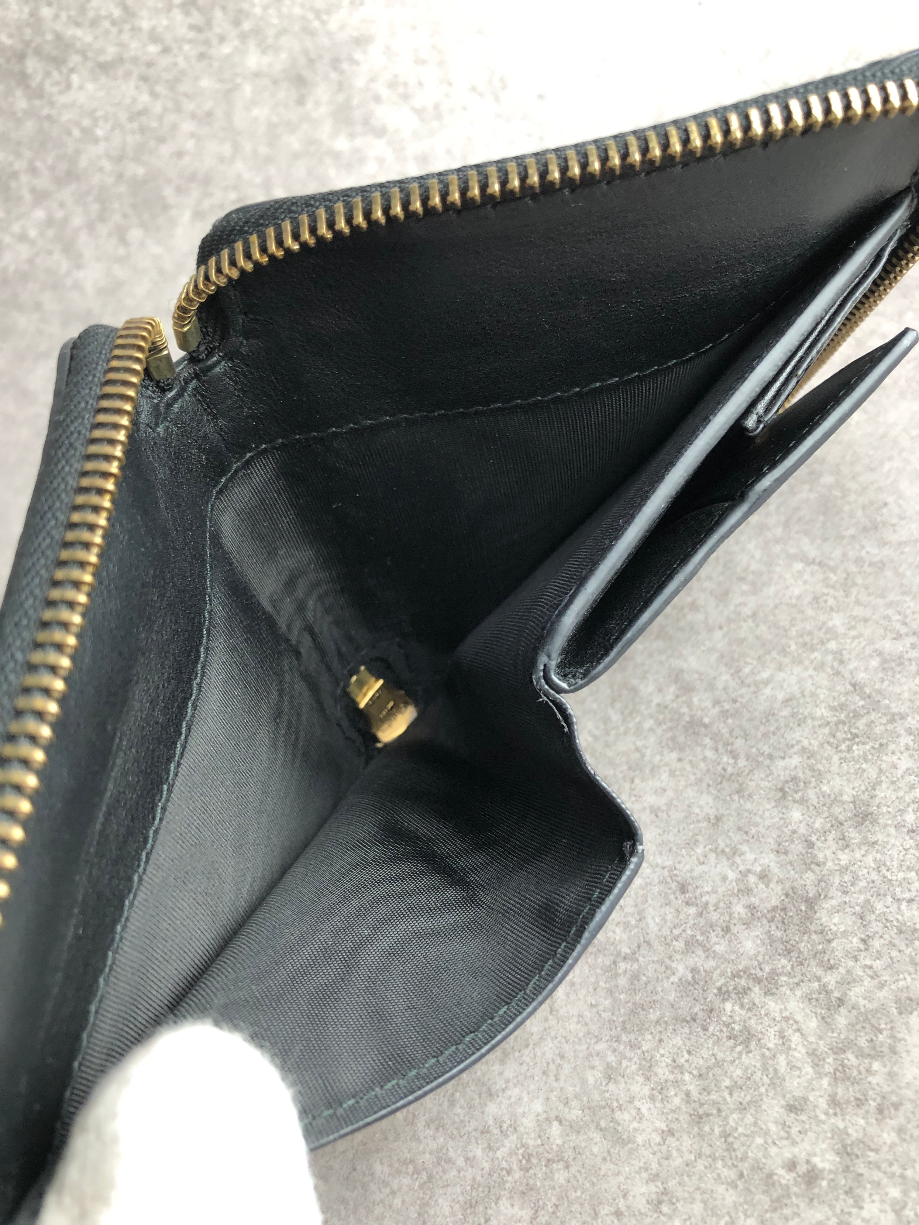 値下げ ☆ ディオール 二つ折り 財布 ブラック ヴィンテージ Christian Dior クリスチャン ディオール 財布 ブラック ロゴ レザー 2