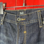 00s イタリア製 D&G DOLCE&GABBANA Y2Kダメージデニムパンツ　濃紺　ドルガバ　W34