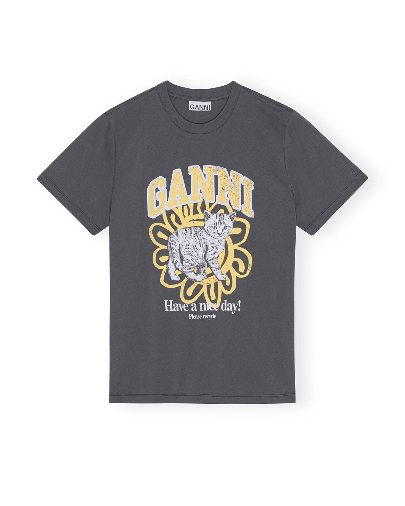 【GANNI】Cat Relaxed Fit Short Sleeve T-shirt/全国送料無料 GANNI】RELAXED CAT T-SHIRT | idealclasse