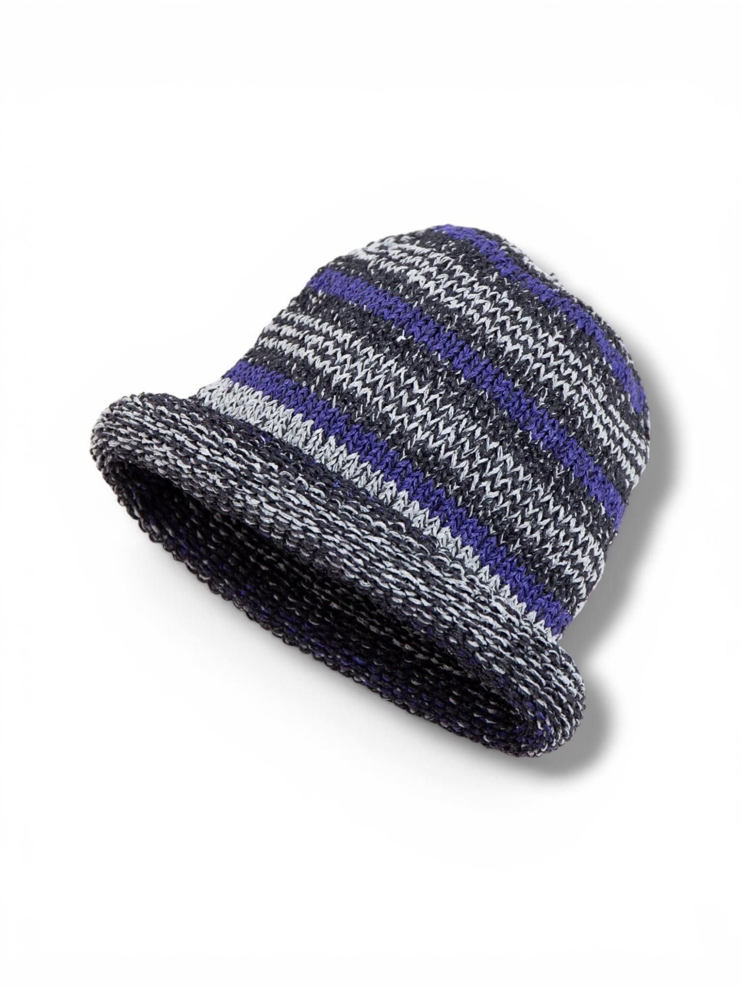 Indietro Association -Multi Border Roll Knit Cap- / IA-24-097 / インディエトロ アソシエーション ロールニットキャップ