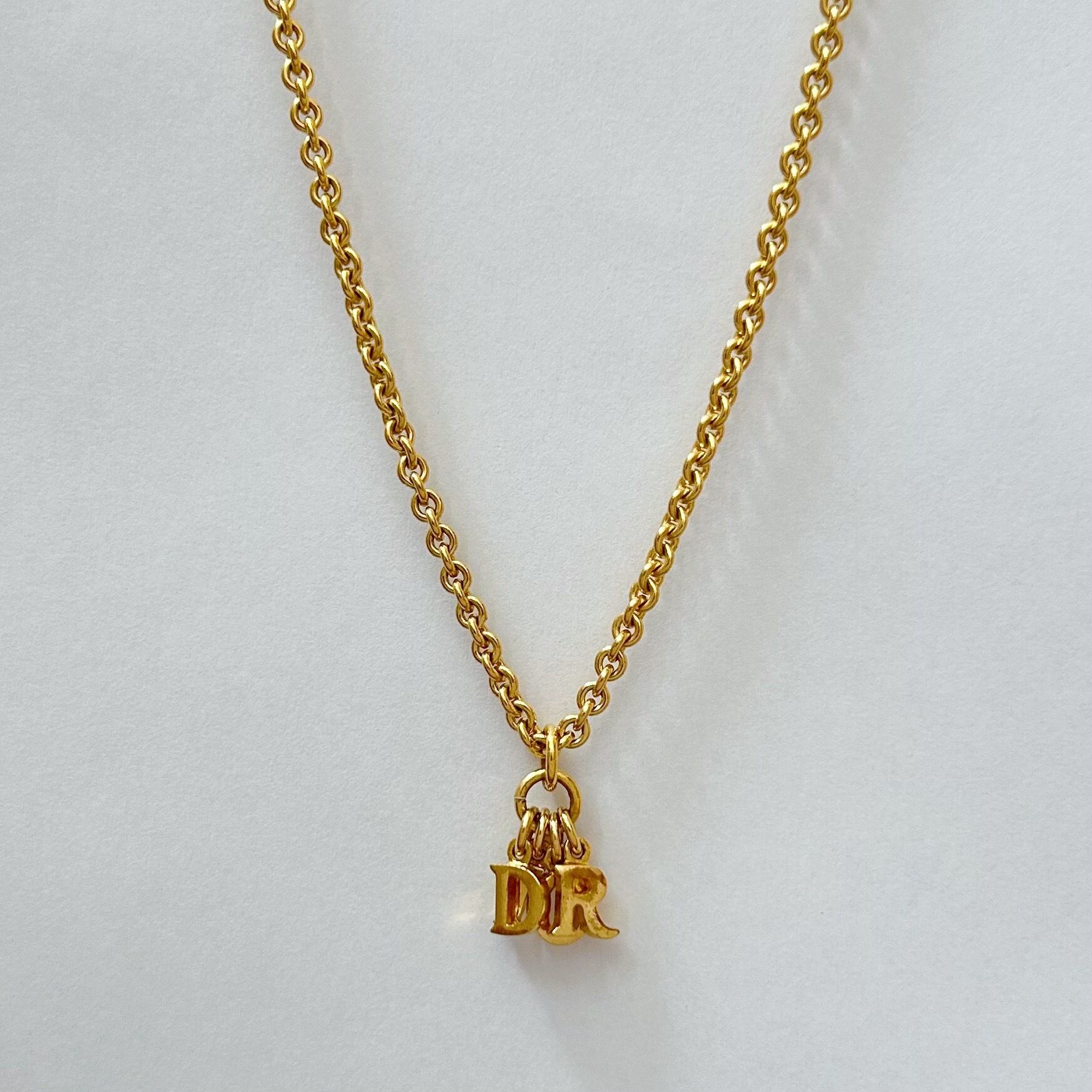 N5524】Christian Dior mini logo necklace/クリスチャンディオール 