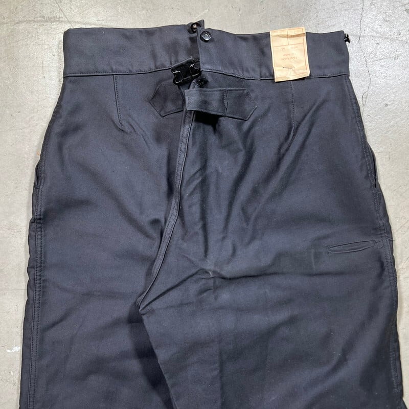 40's~50's ADOLPHE LAFONT ブラックモールスキンワークパンツ デッドストック NOS フラッシャー付き Largeot ラルジョ ニッカーボッカーズ フレンチワーク W36位 フランス製 希少 ヴィンテージ BA-1686 RM2105H | agito vintage