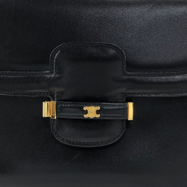 CELINE セリーヌ ショルダーバッグ ブラック ブラゾン レザー vintage ヴィンテージ オールド ikbdre