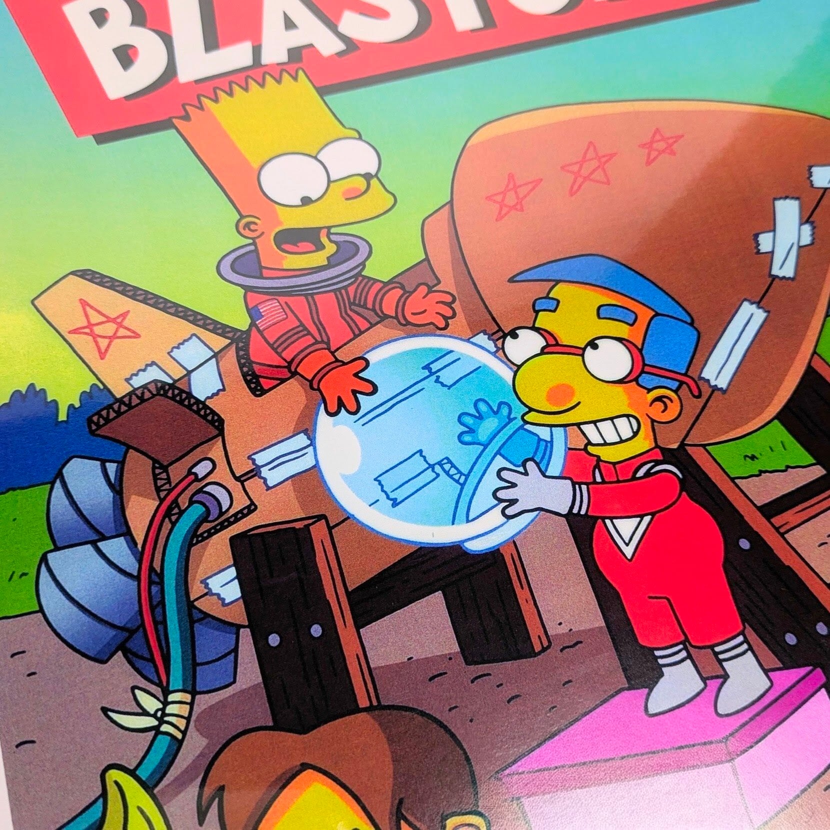 ちょうどいいB4ポスター【 The Simpsons ( シンプソンズ )   】『 Bart Simpson BLASTOFF 』〚アメリカン雑貨 アメトイ〛
