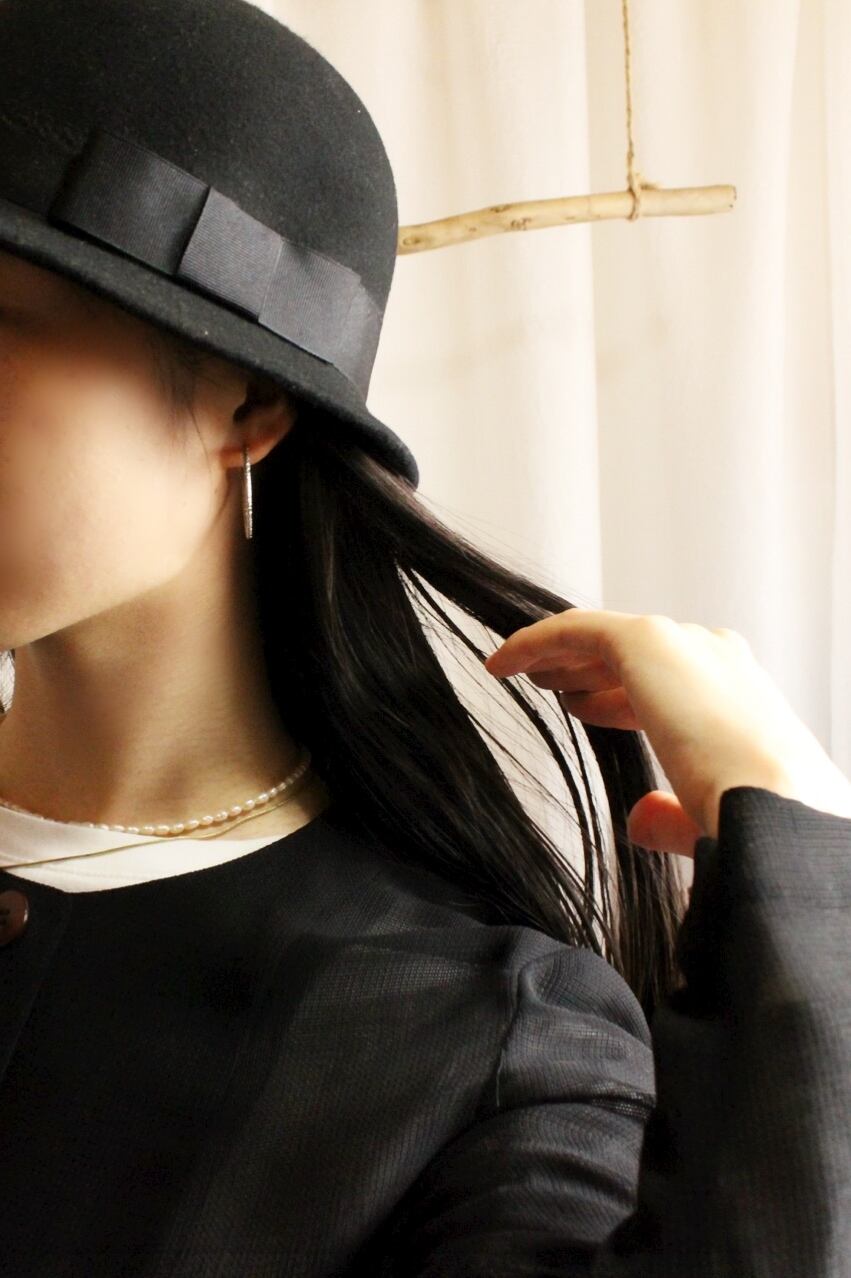 クロッシェハット ブラック