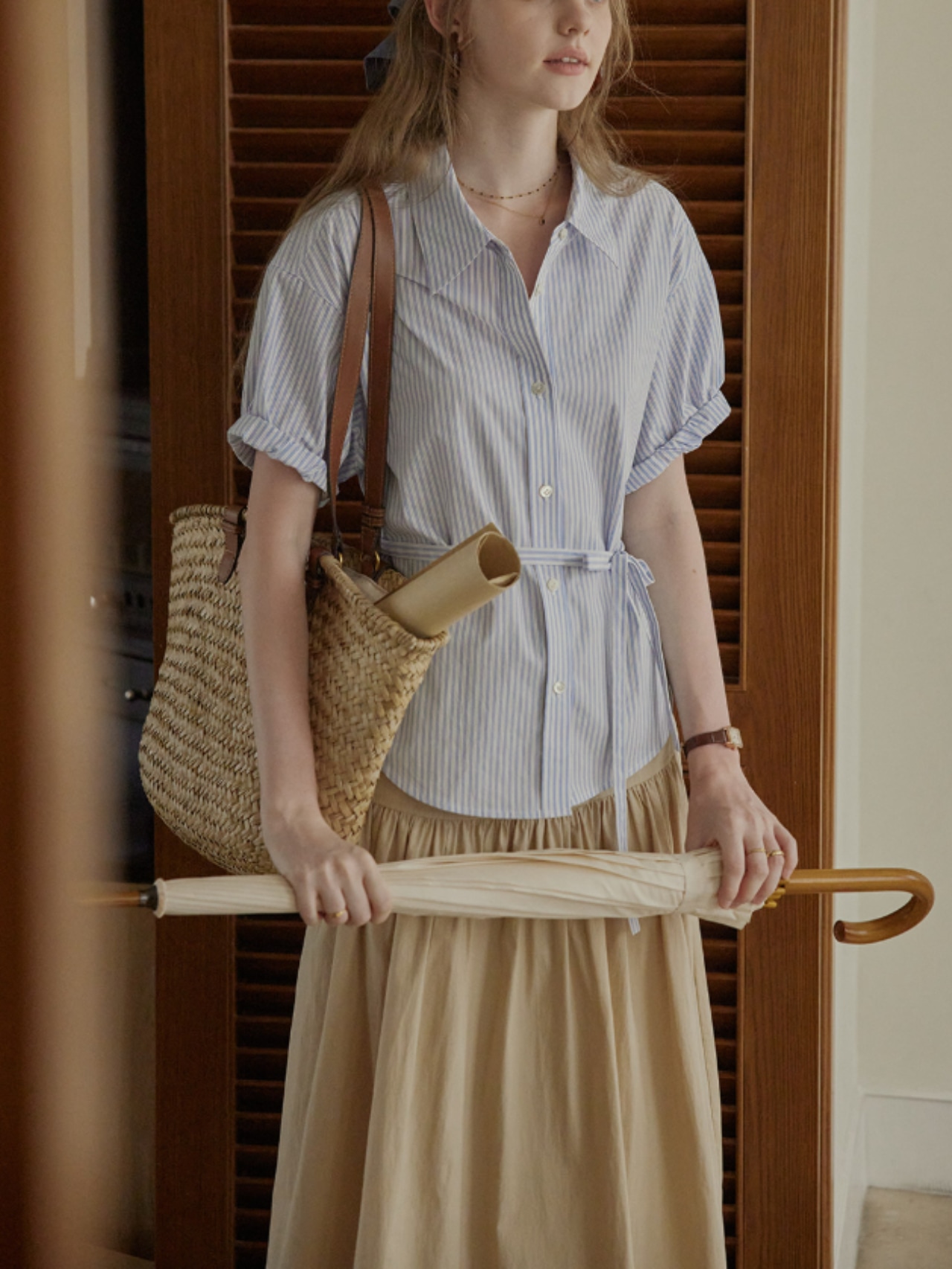 Noisette Yoke Gathered Skirt F0722