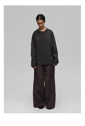 DECESOLO 25AW ダブルカラー センターヘム ロングスリーブ