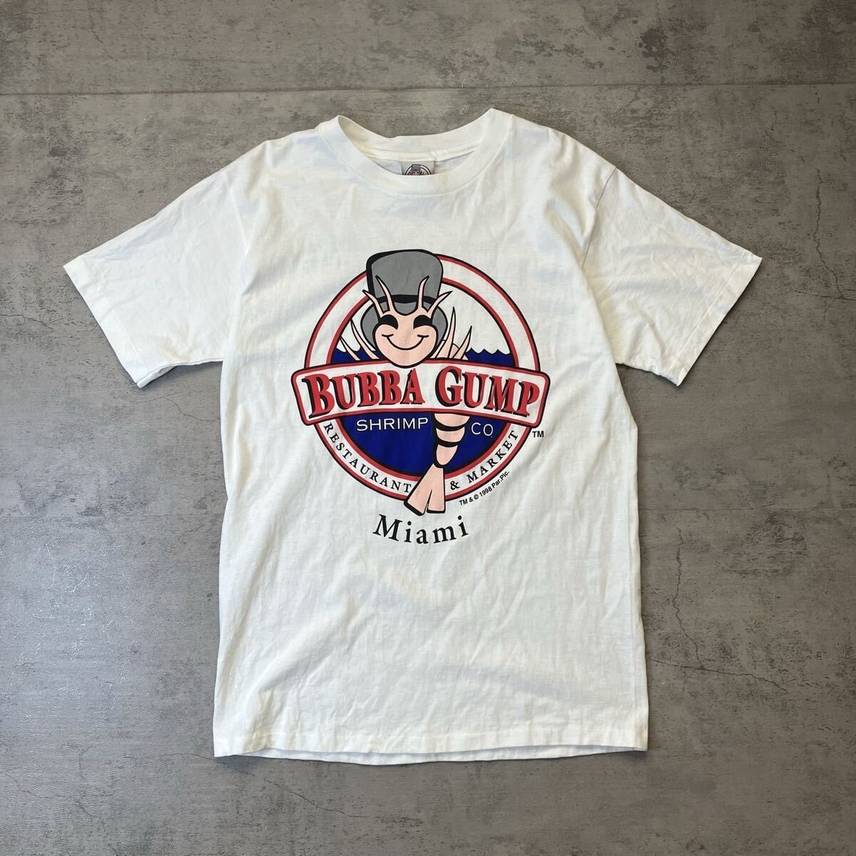 90s USA製 BUBBA GUMP フォレストガンプ Mサイズ ロゴTシャツ Miami