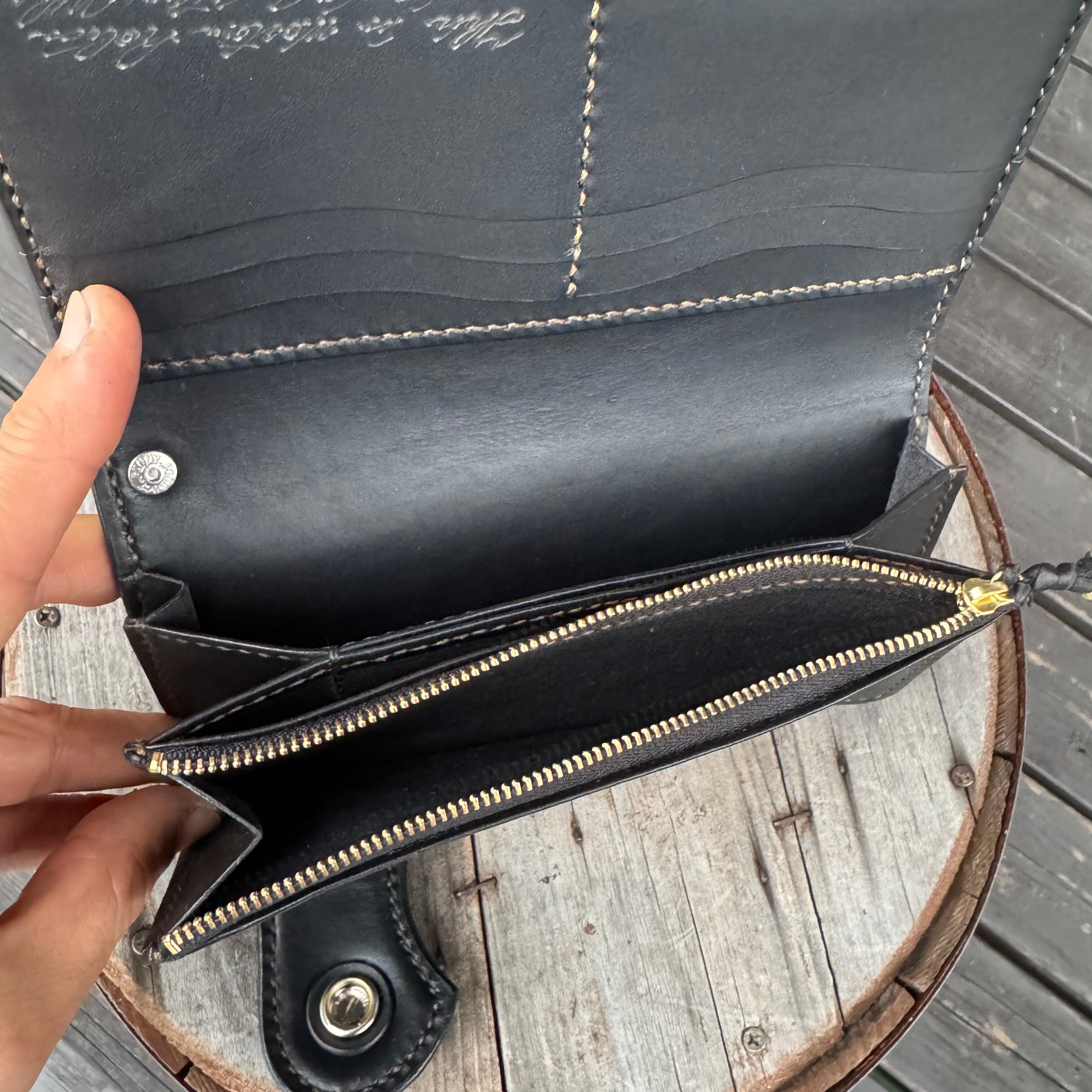 WHOLオリジナル ライダース ウォレット フラップ一体型 ハンドメイド