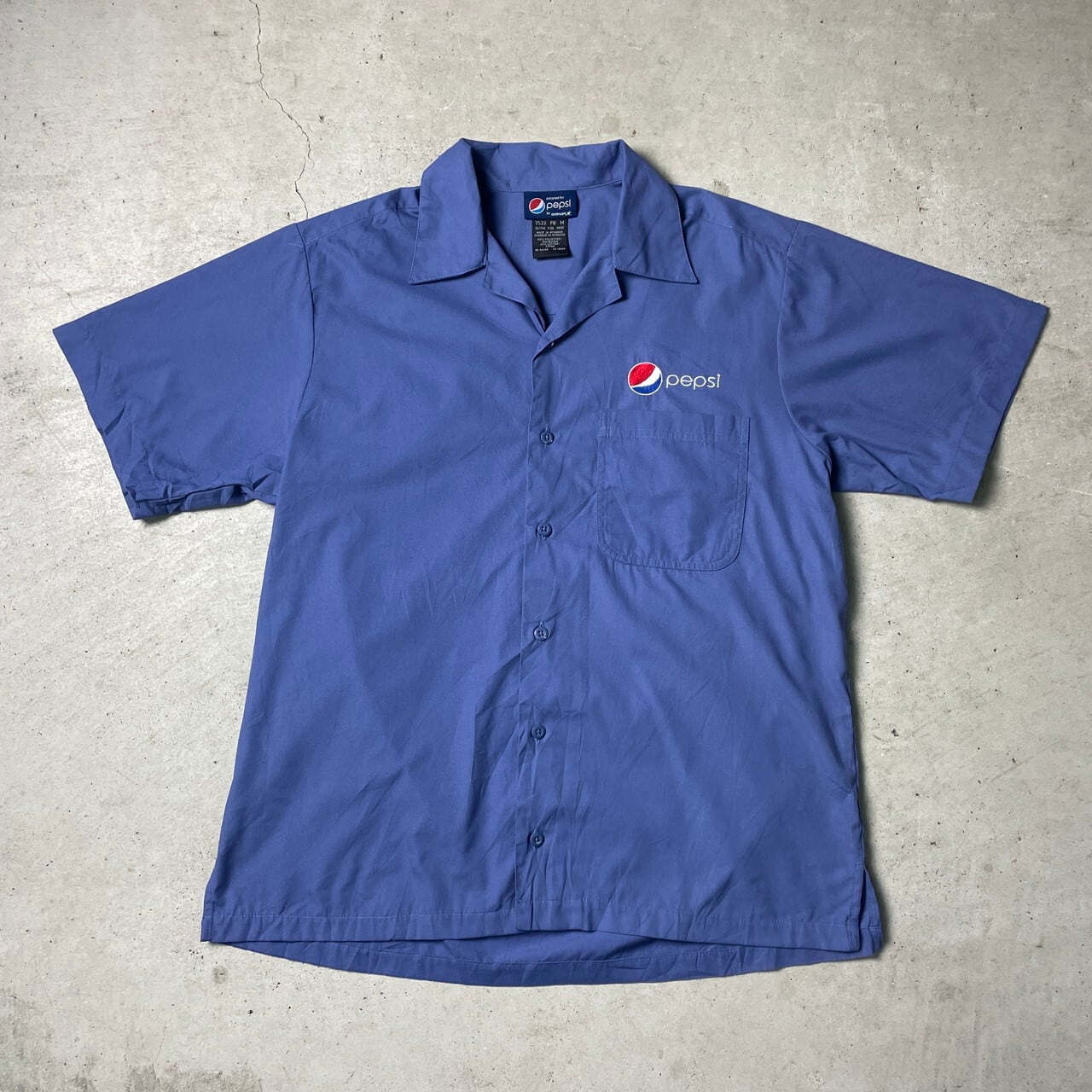 pepsi by ARAMARK ペプシコーラ 企業ロゴ刺繍 半袖ワークシャツ メンズ