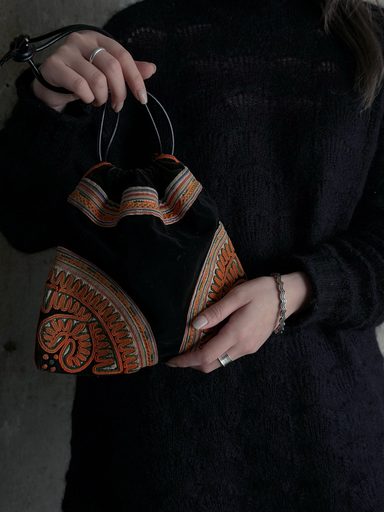 Red Yao・Dao tribe／Vintage embroidery bag