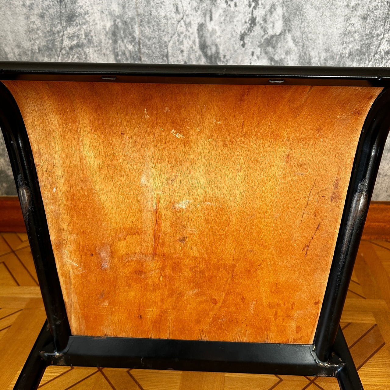 50's Vintage French Industrial School Chair #1 Used 中古 リペア済