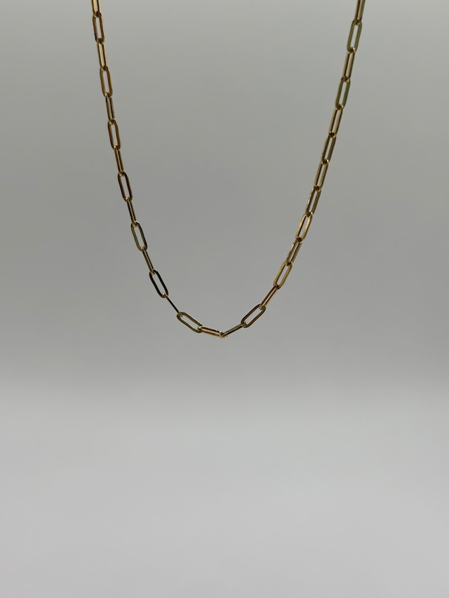 K18YG p clip hollow chain (S) ⦰ 0.45 mm -Necklace