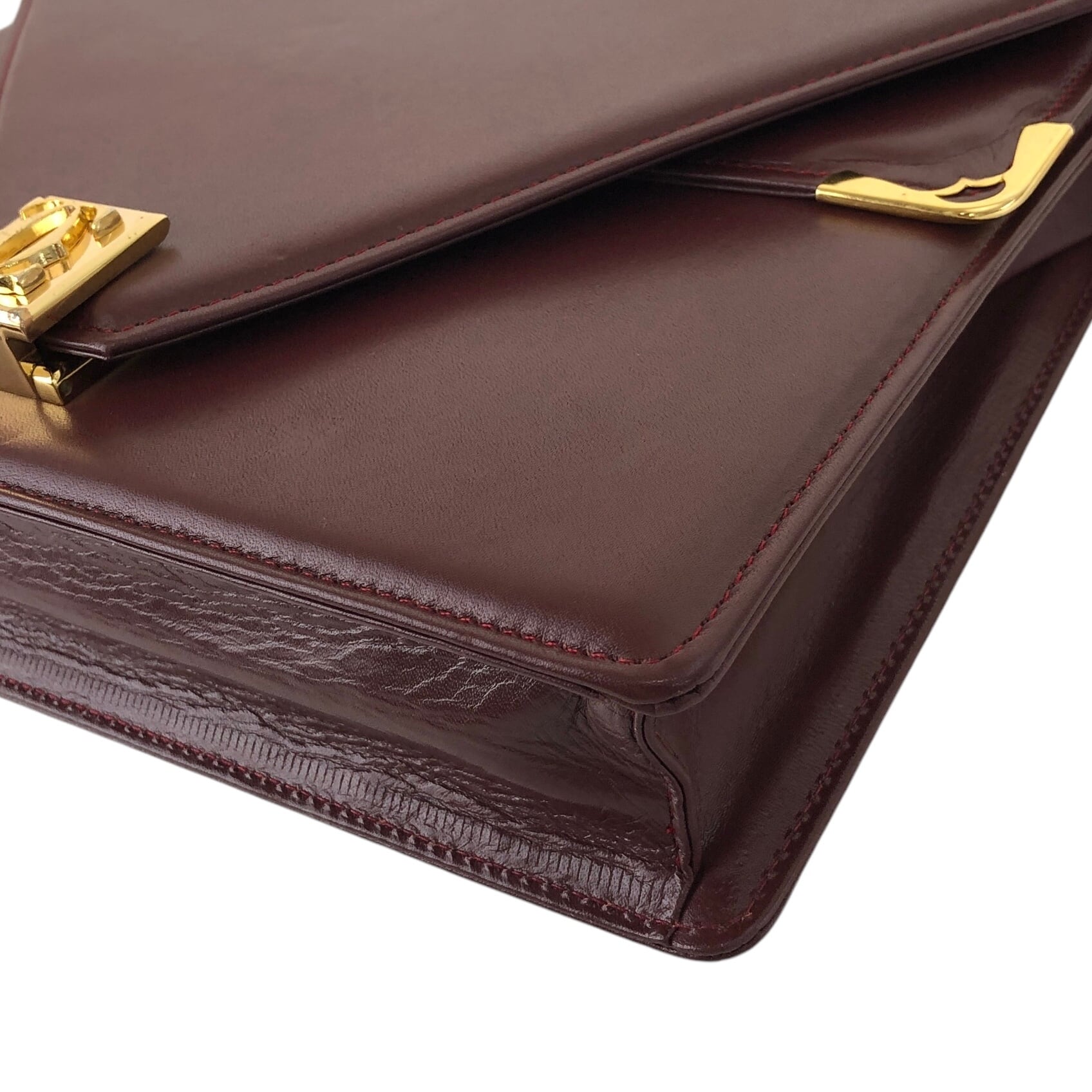Cartier カルティエ マストライン ショルダーバッグ ボルドー ロゴ