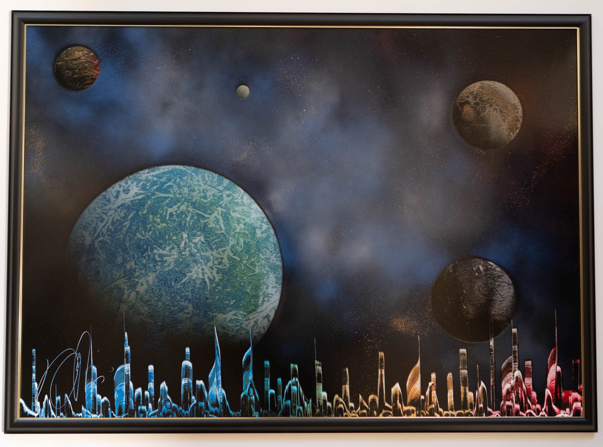 urban / 宇宙をテーマにしたスプレーアート作品 原画販売アート作品