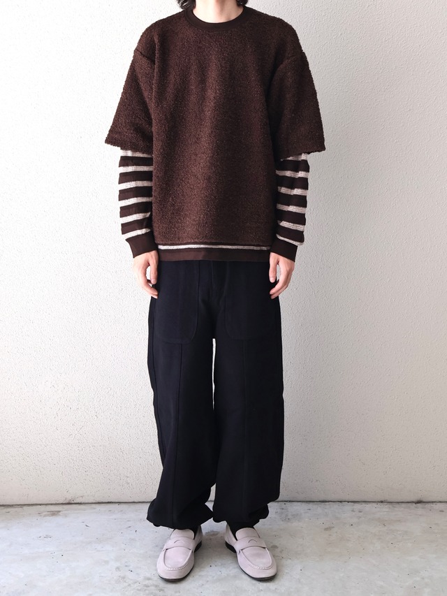 【ISA BOULDER】LANTERN TROUSERS/black