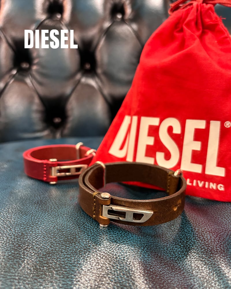 Diesel 革ブレスレット （オシャレ！すぐ届く【DIESEL】オーバル D  