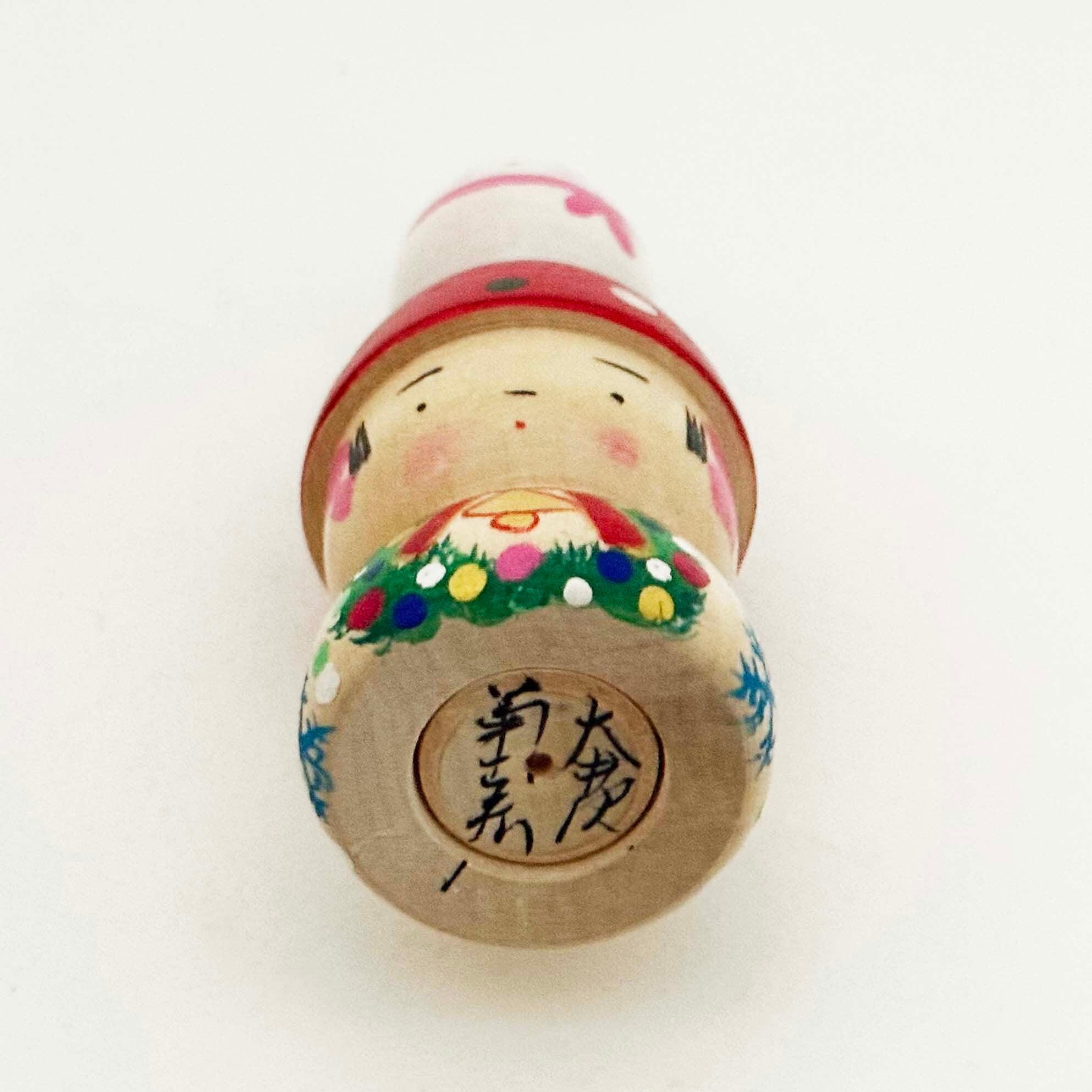 クリスマスこけし（独立系 / 志田菊宏工人）スノーマンと一緒