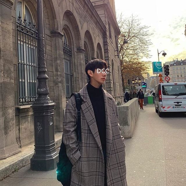 KAOS オリーブグリーン チェック柄 チェスターコート