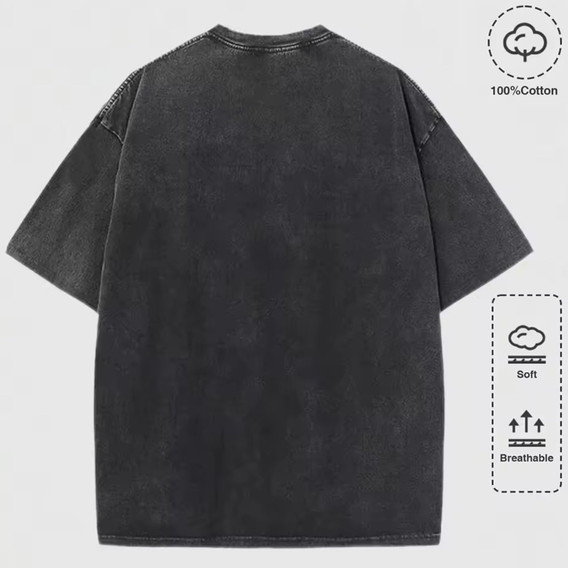 ヴィンテージライクBIGTシャツ】5色 綿100％ ウォッシュ加工 オーバー