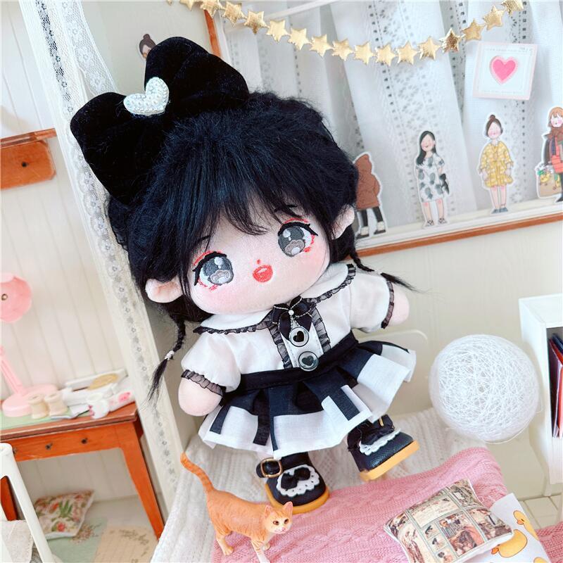 20cmぬいぐるみ用 トップス+スカート+リボンヘアバンド エレガント