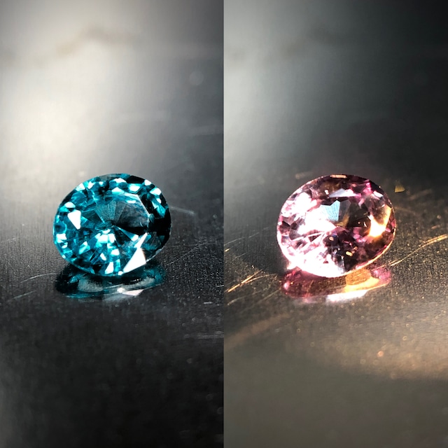 唯一無二の蒼色 0.18ct 天然 ベキリーブルー ガーネット（カラーチェンジガーネット）