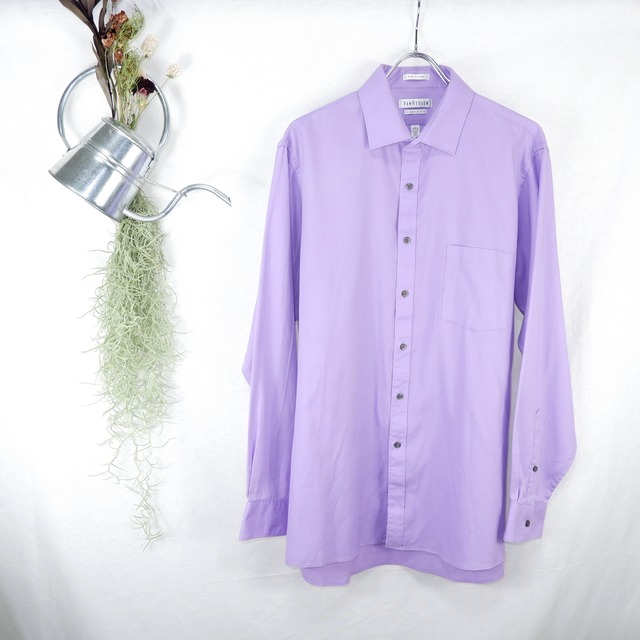 [L] VAN HEUSEN Purple Dress Shirt | ヴァン・ヒューゼン 紫 ドレスシャツ