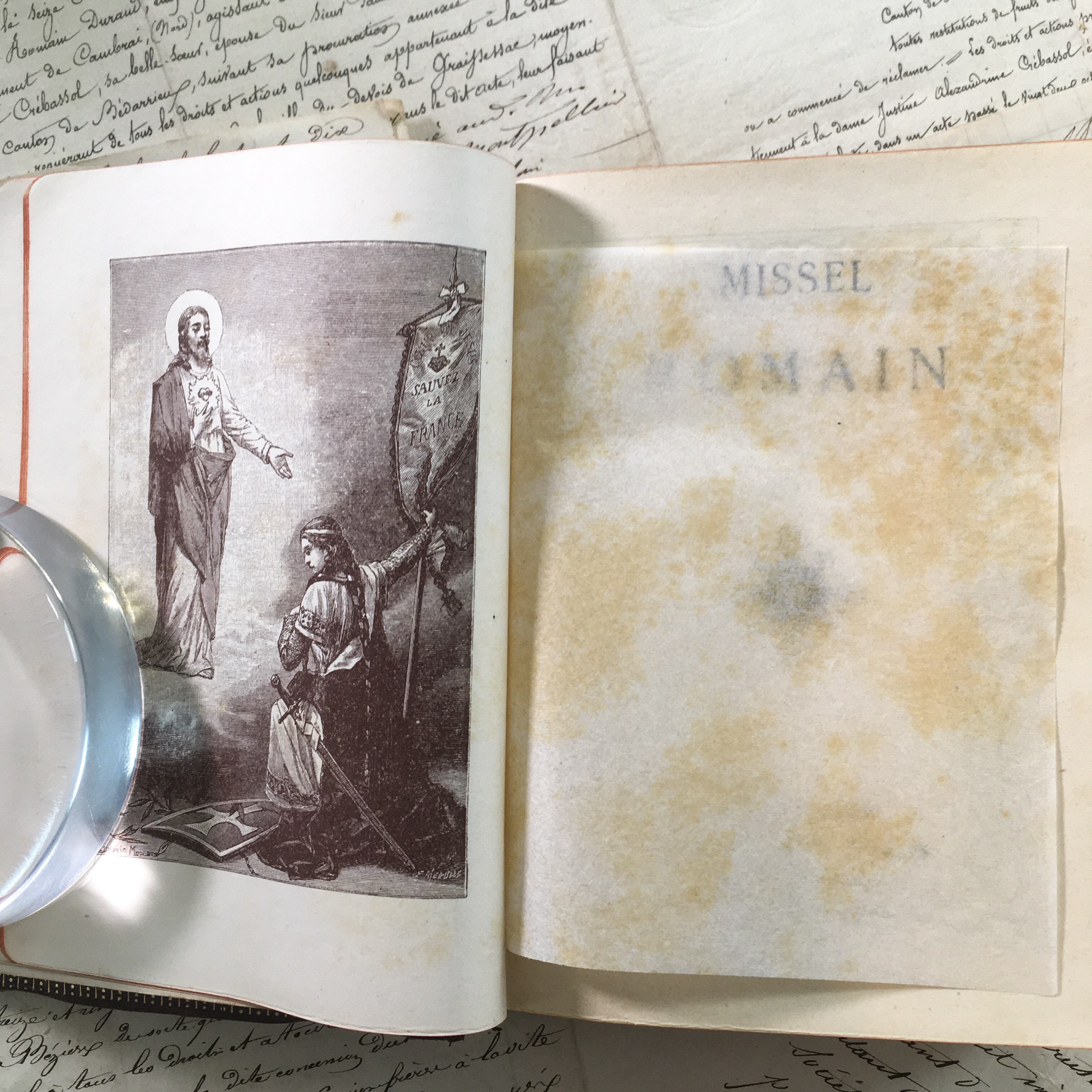 1905年 アンティーク 紙もの フランス アンティーク 革装 ミゼル 聖書 