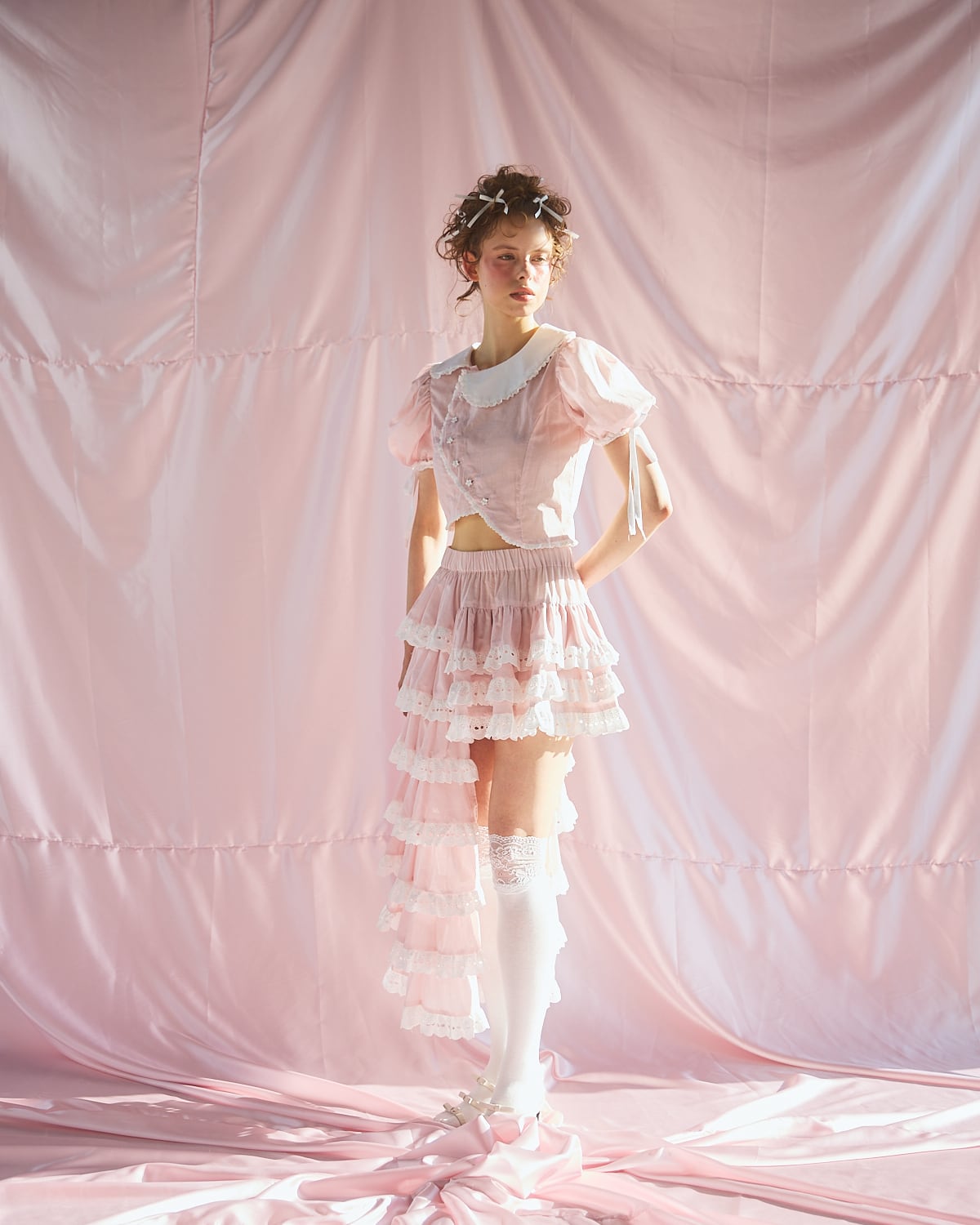 S/S アシンメトリーフリルスカート | lilLilly official webstore