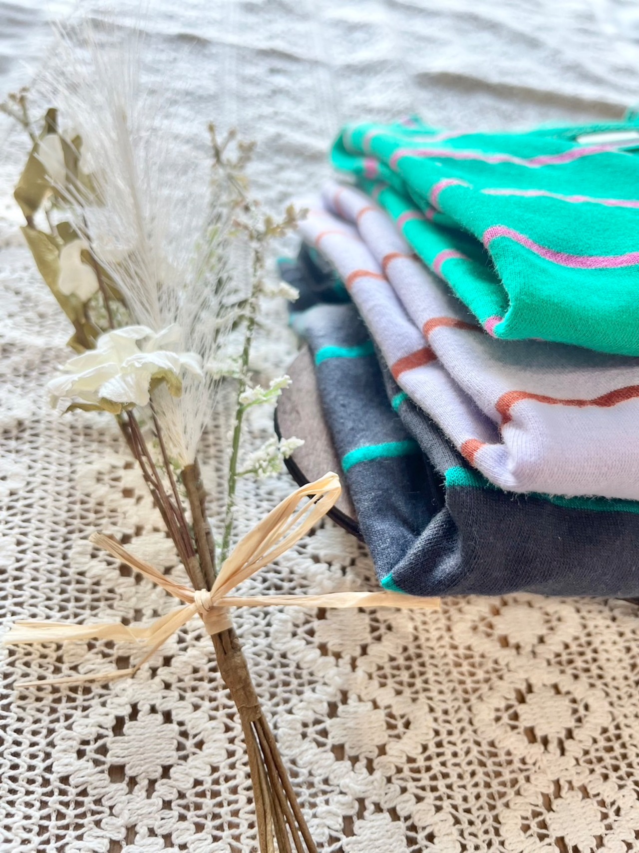 【soybean】ボーダールーズTシャツ［長袖］チャコールグレー 90〜130cm - 4