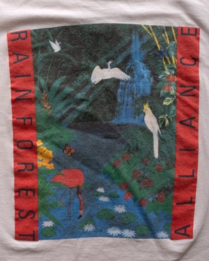 【古着】 ”Rainforest Alliance” 熱帯雨林保護 アートT