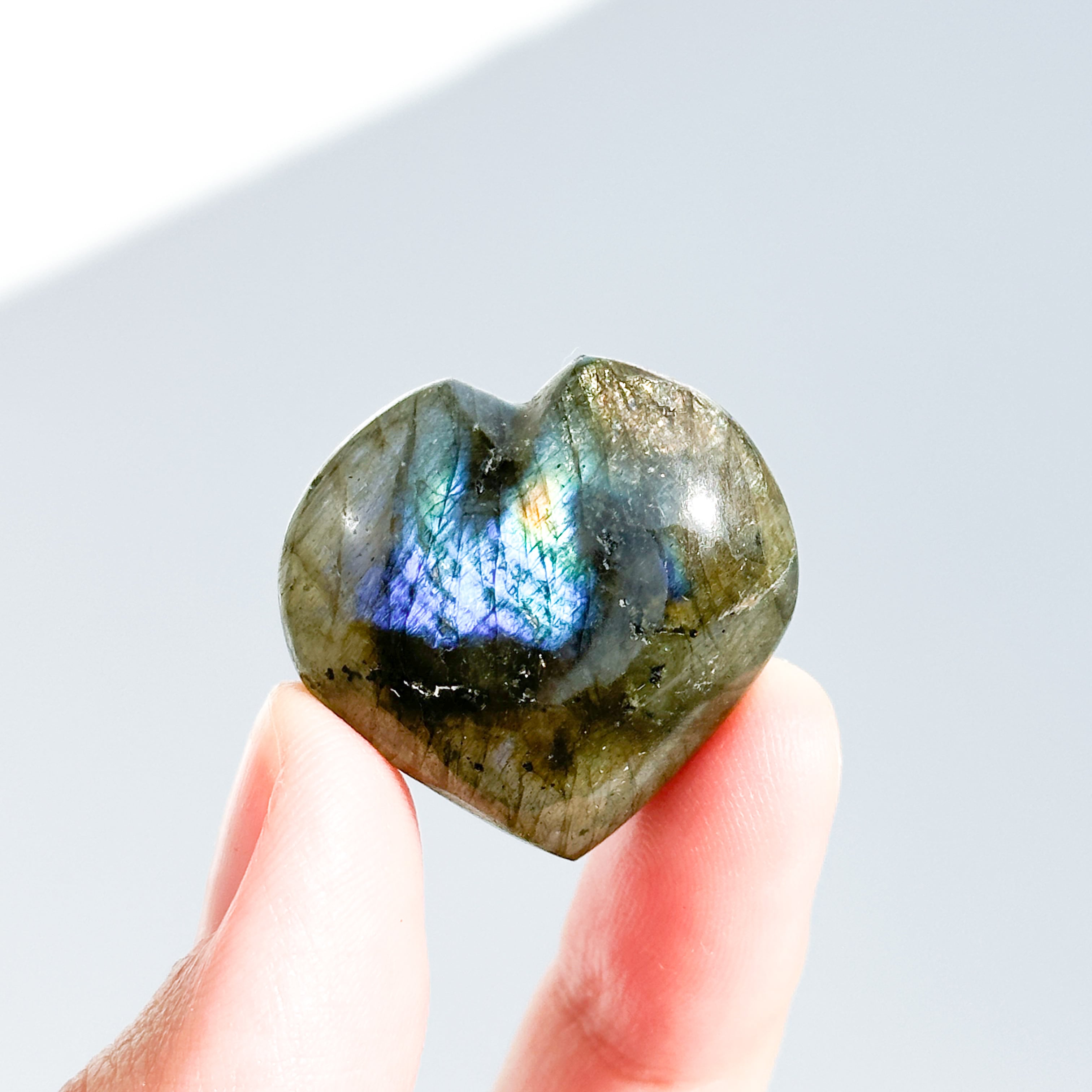 ラブラドライト ハート 95◇ Labradorite ◇天然石・鉱物