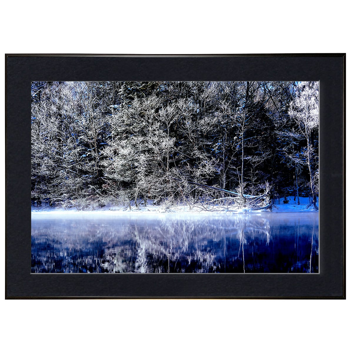 日本写真 北海道 冬の屈斜路湖 インテリアアートポスター額装 AS3462