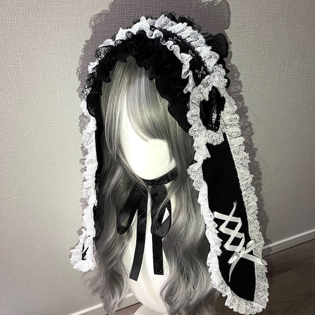 ゴシックロングうさ耳ヘッドドレス