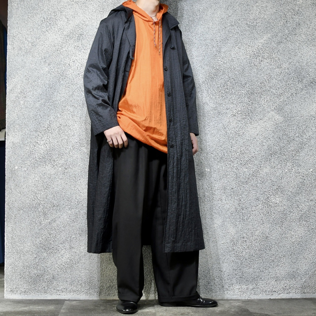 grundfos nylon anorak parka orange