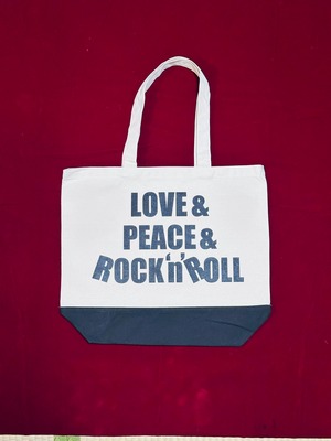 LOVE&PEACE&ROCK'N'ROLL トートバッグ　