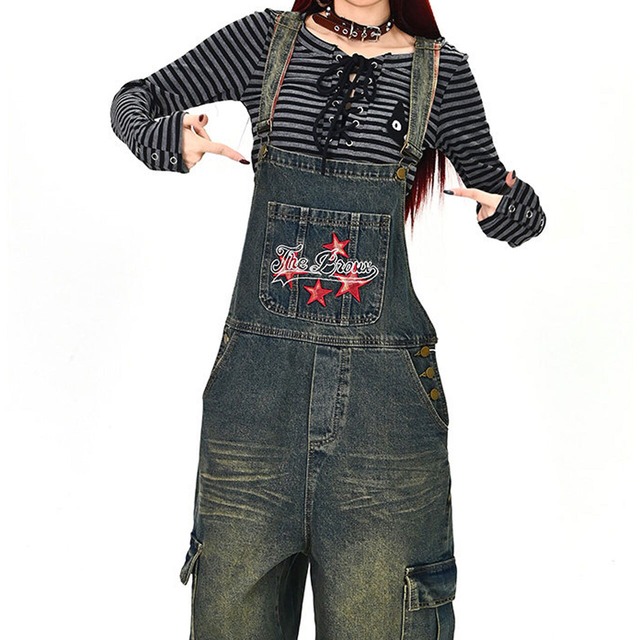 スターロゴデニムカーゴサロペット 1col   R01783