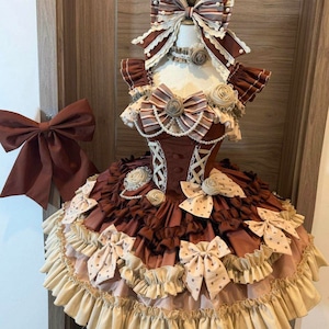 ゆめかわ♡ヘッドドレス付きチョコレートワンピース　wanpi80★