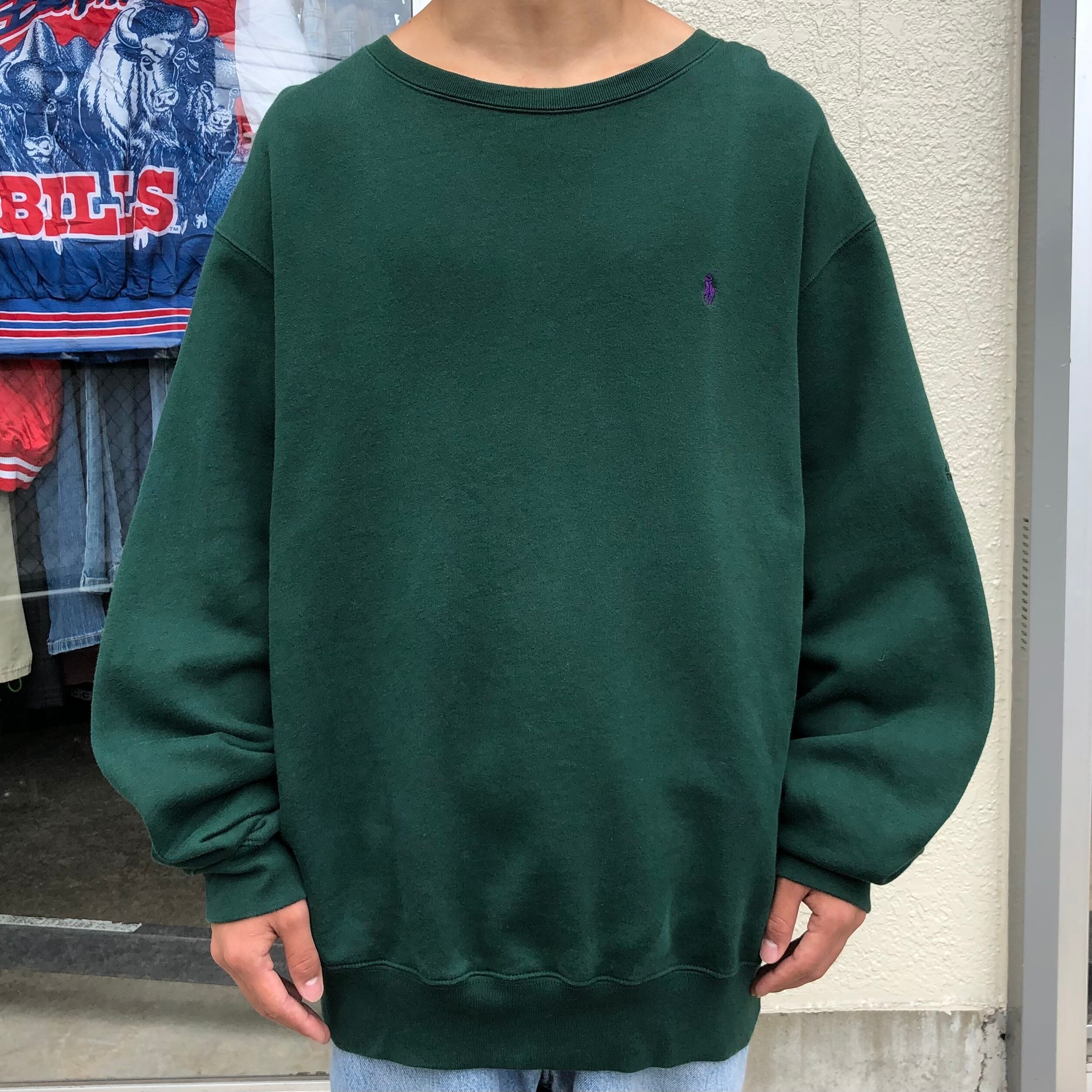 90s ポロラルフローレン デザインスウェット ワンポイントロゴ 刺繍