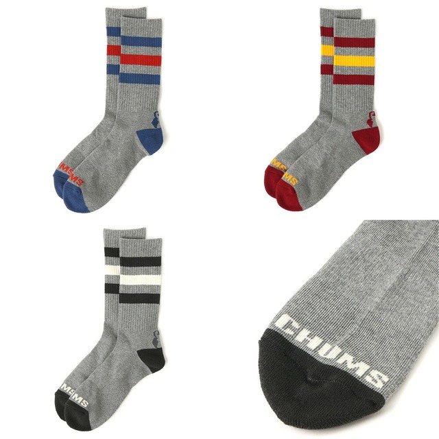 チャムス CHUMS 3Pブービーミディアムソックス 3P Booby Medium Socks