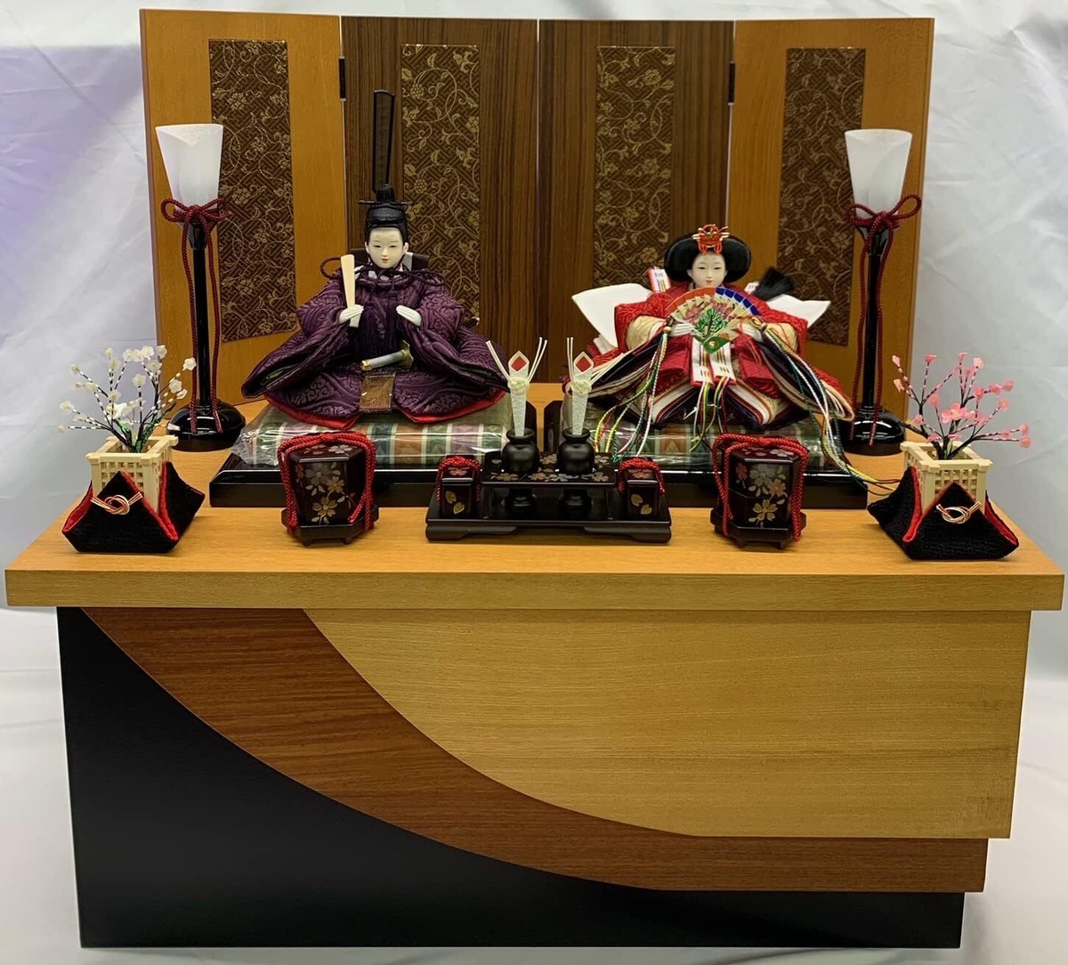 ひな祭り ひな壇 小道具一式 屏風 硬い