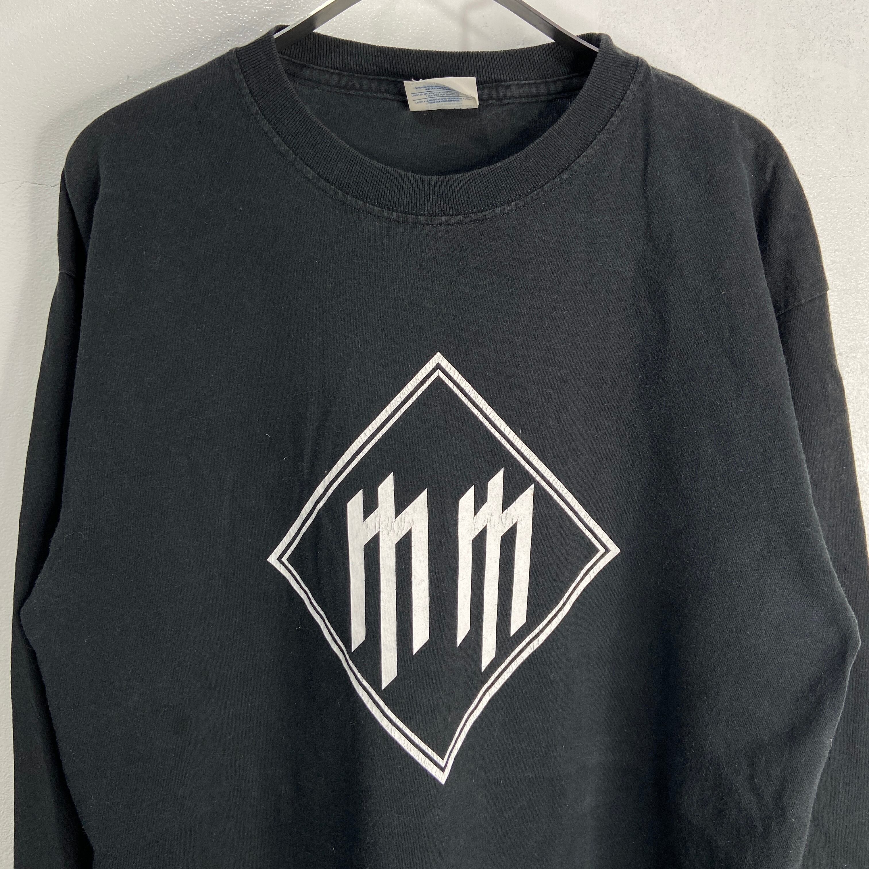 送料無料』00's マリリンマンソン ロンT 長袖Tシャツ ゴールデン