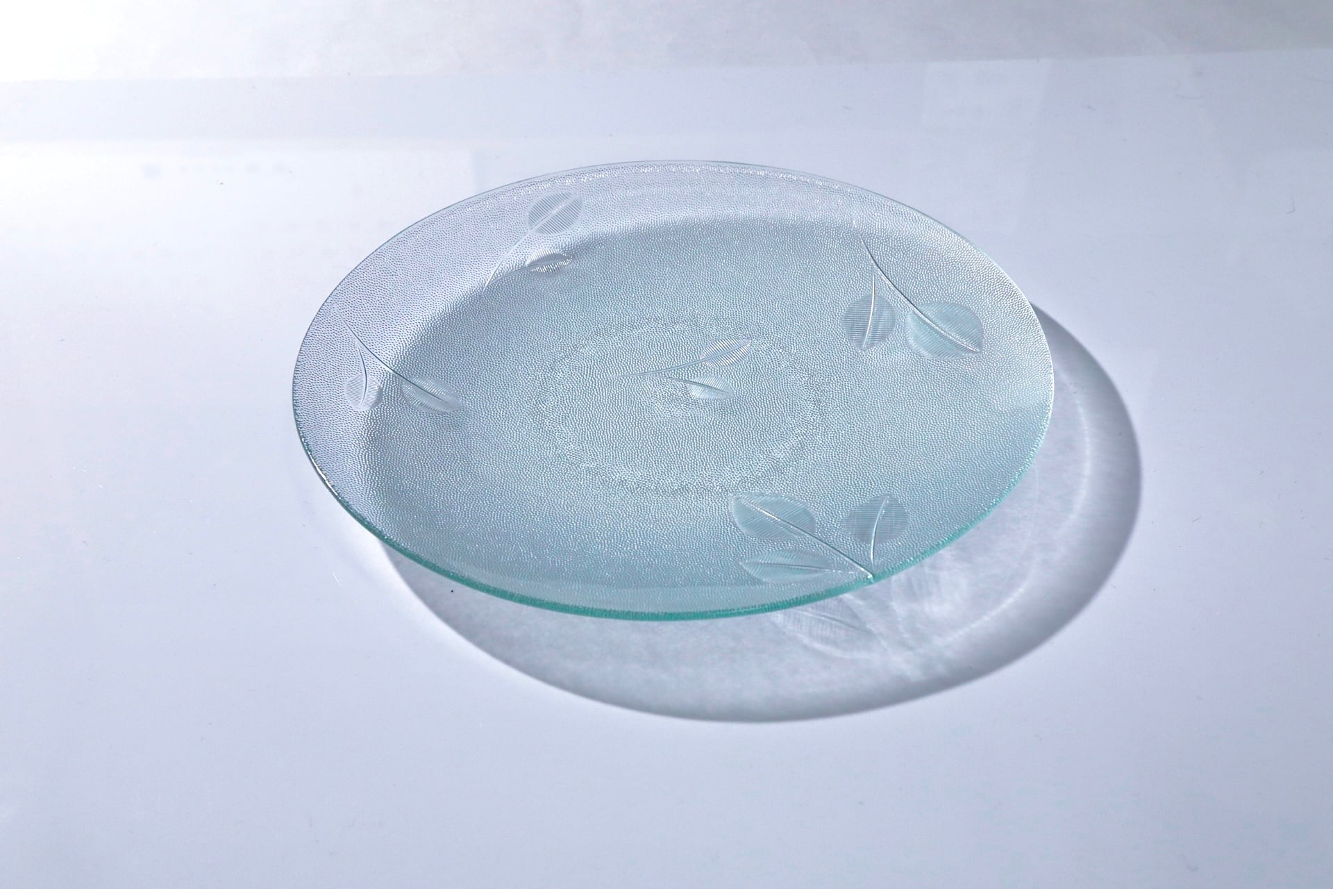 昭和型ガラス「みどり」　皿　円形　大（Φ180mm）