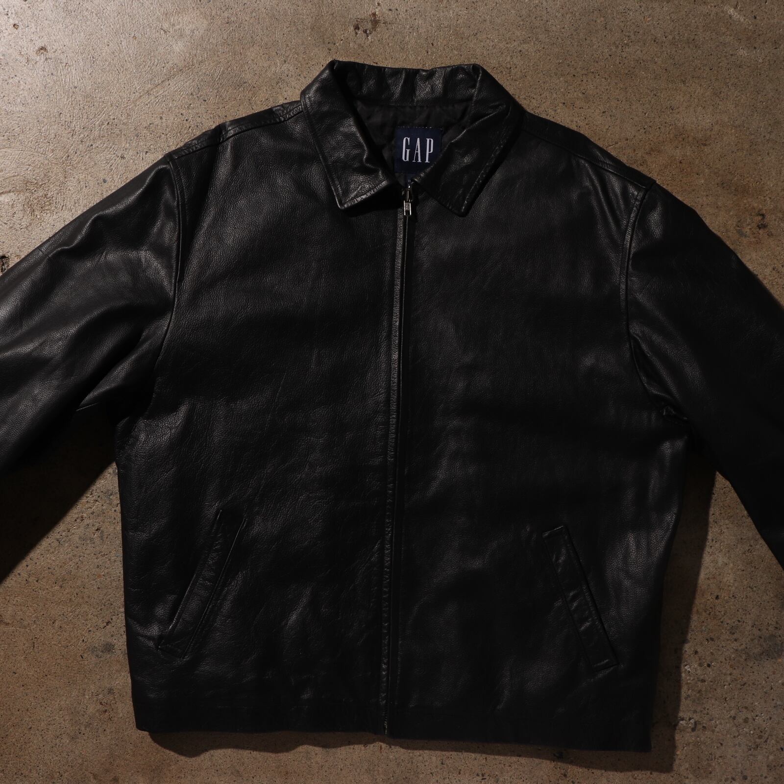 美品 OLD GAP L 90s レザージャケット オールドギャップ 黒 本革