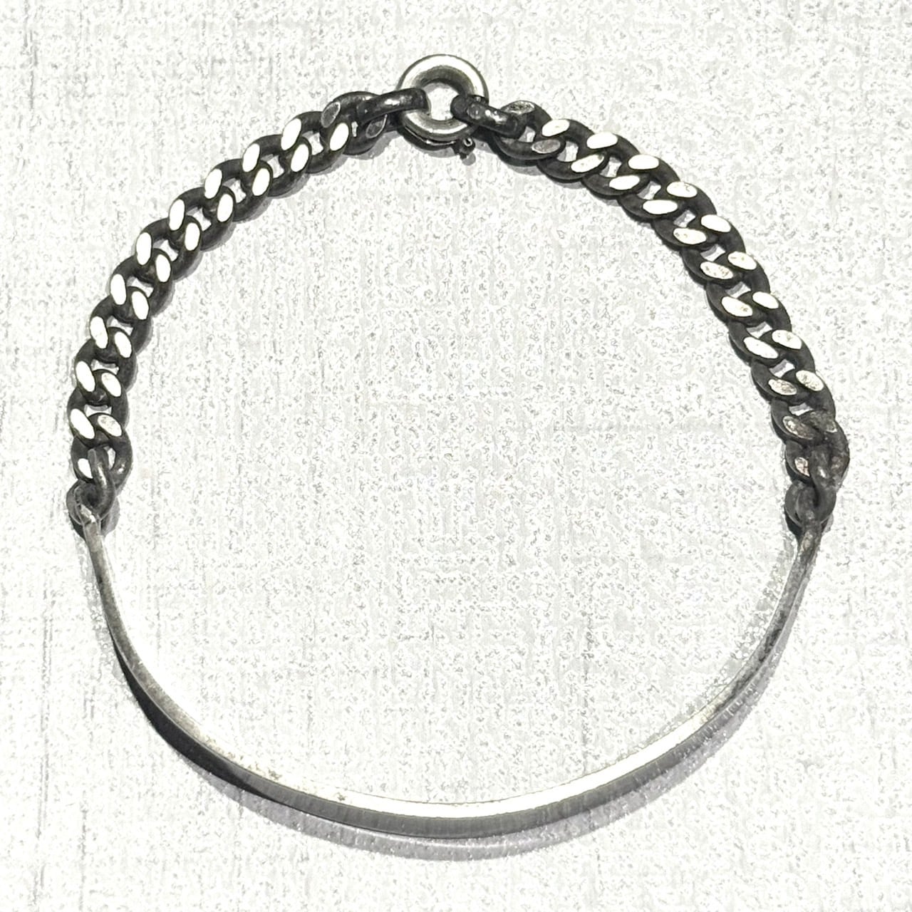 ID PLATE CURB CHAIN BRACELET-SILVER925-IDプレートブレスレット ID PLATE CURB CHAIN BRACELET-SILVER925-IDプレートブレスレット