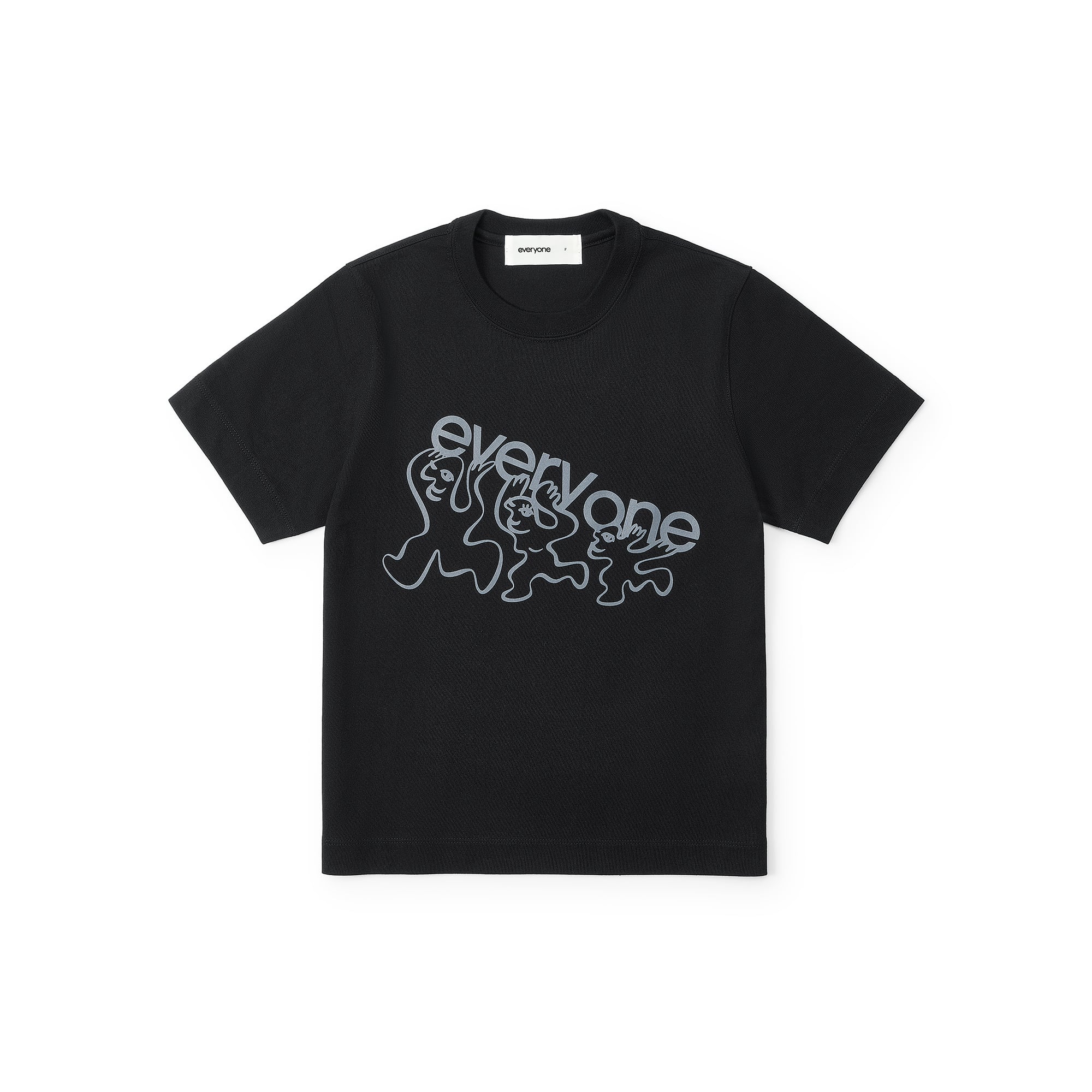 everyone Vincent Tsang familiar graphic short sleeve tee (BLACK