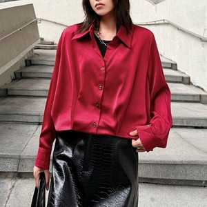 SOLID SHORT DESIGN SHIRT JACKET 2colors M-16092