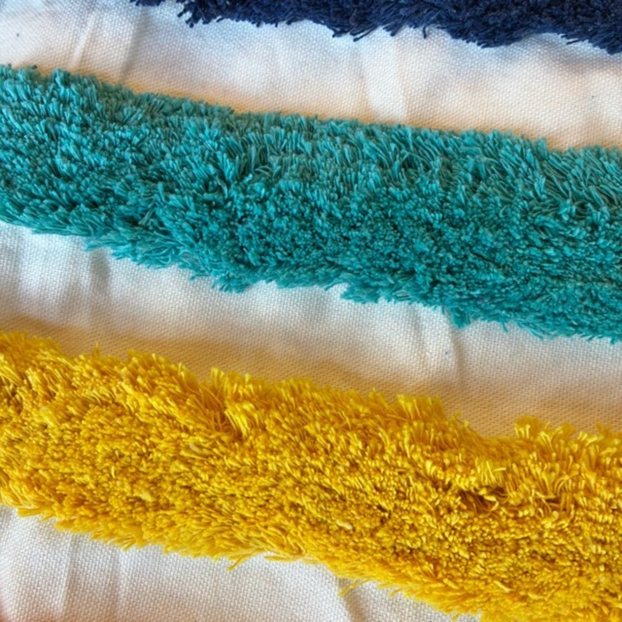 TOPANGA Homefurnishing  Rainbow Colorful Cushion Cover Border レインボーカラフルクッションカバー　ボーダー　45×45cm　フリンジ付き　刺繍　カバーのみ　インナークッション