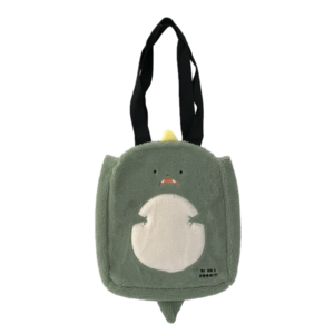 【会話のきっかけ服。】「どこへ冒険ですか？」で繋がる恐竜 ボア トートBAG　【日常を無言で配信ネタに】